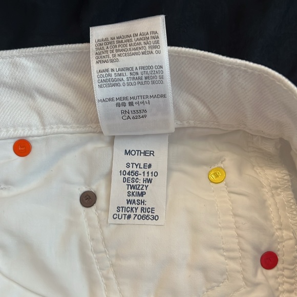 Mother (SNACKS) HIGH WAISTED TWIZZY SKIMP in STICKY RICE NWOT - Picture 13 of 14